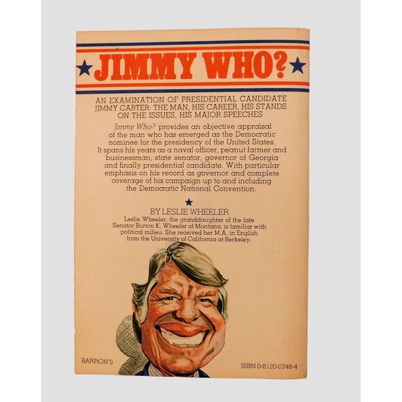 Jimmy Who by Leslie Wheeler 1976 President Jimmy Carter Paperback - Picture 2 of 6